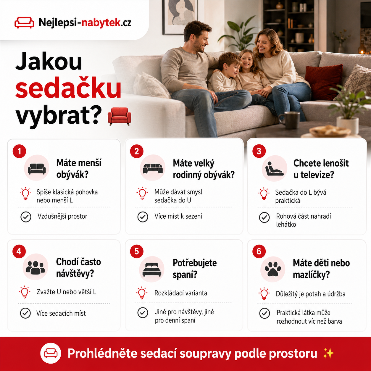 Přehled podle čeho vybrat sedačku