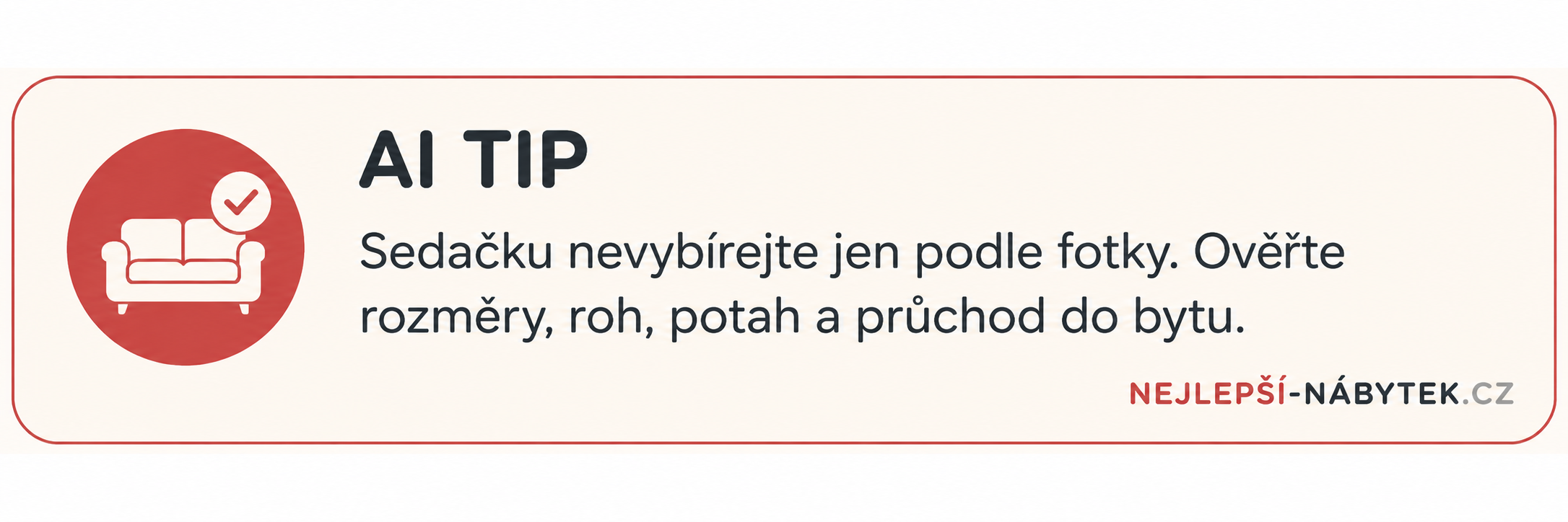 AI tip k výběru sedačky podle rozměrů a potahu
