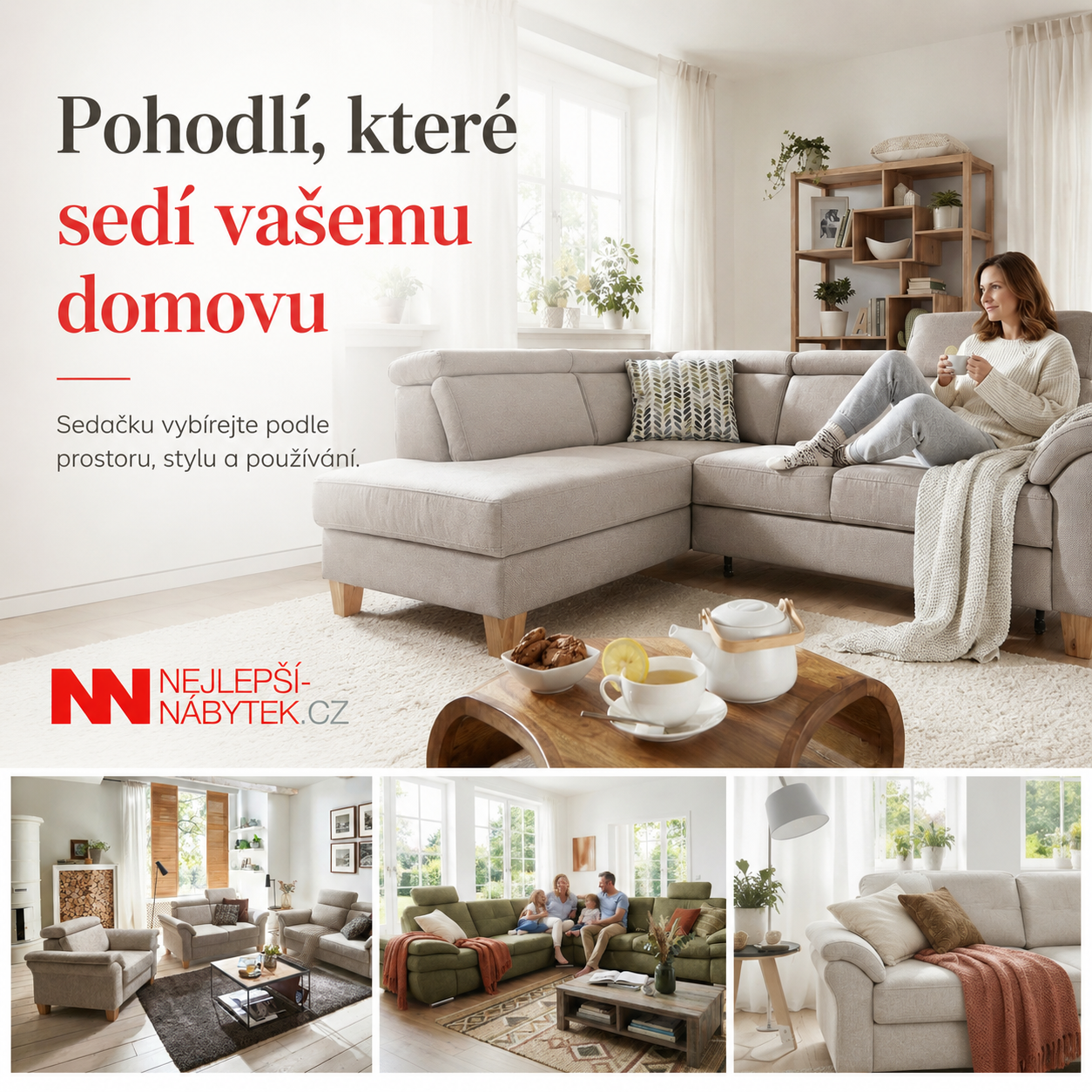 Pohodlí domova se správně vybranou sedačkou