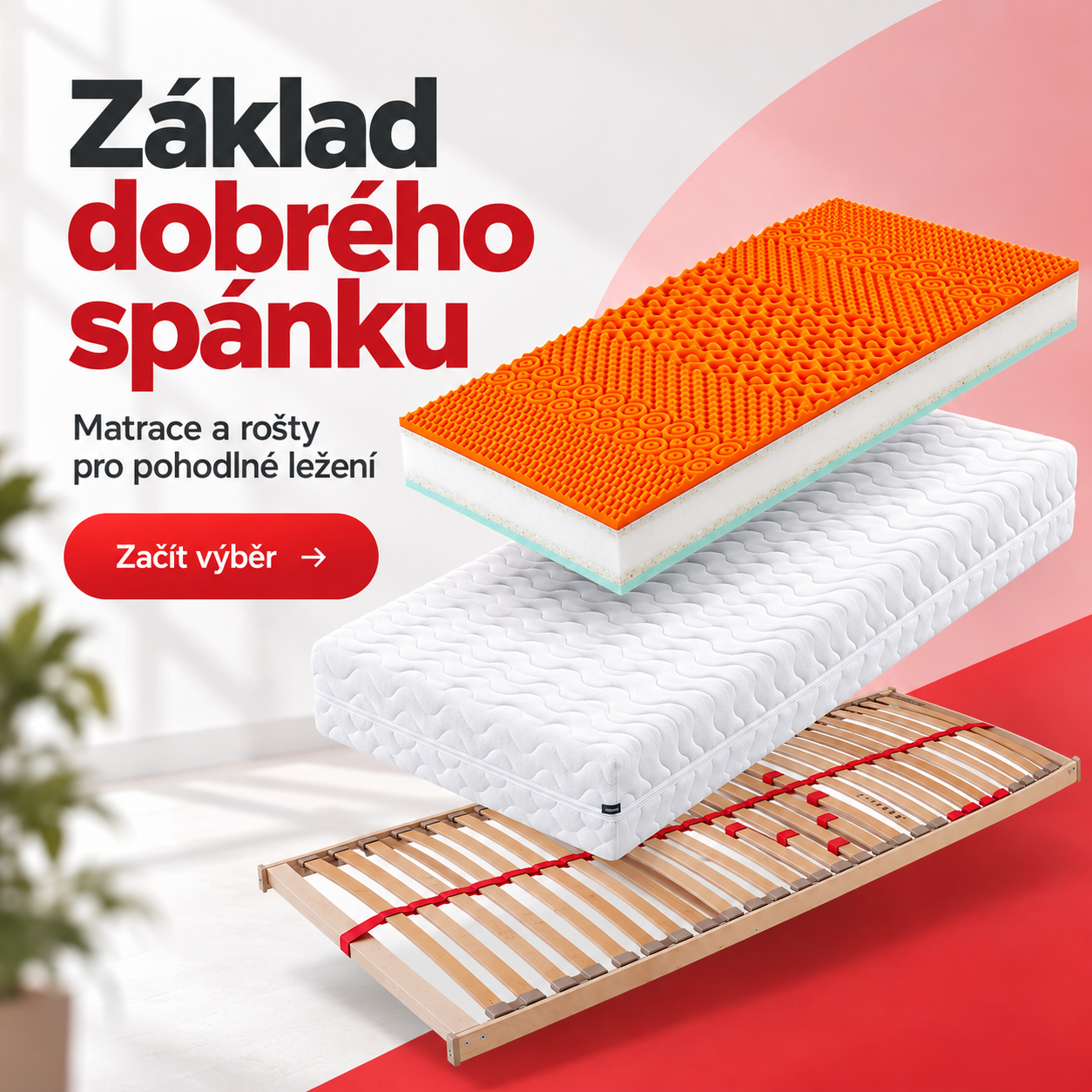 Matrace a rošty pro pohodlné spaní
