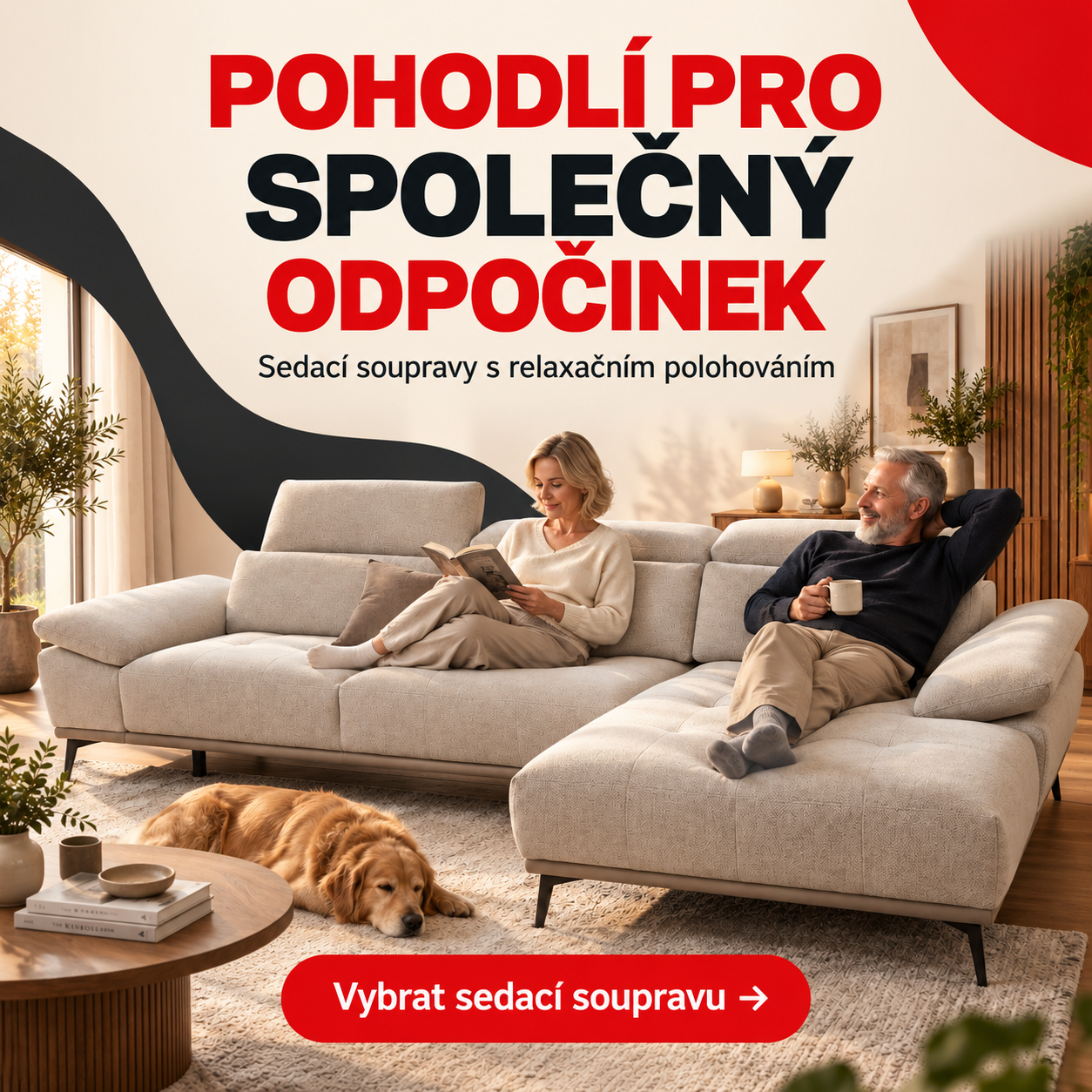 Výběr sedacích souprav pro společný odpočinek