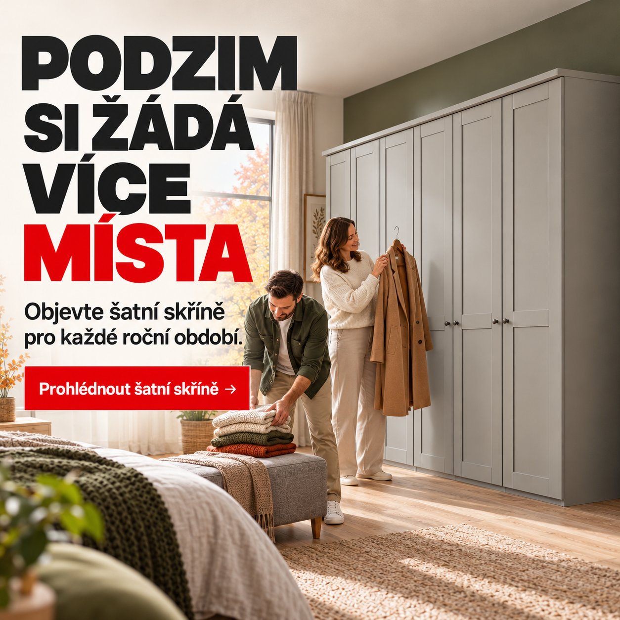 Podzimní inspirace pro větší šatní skříň