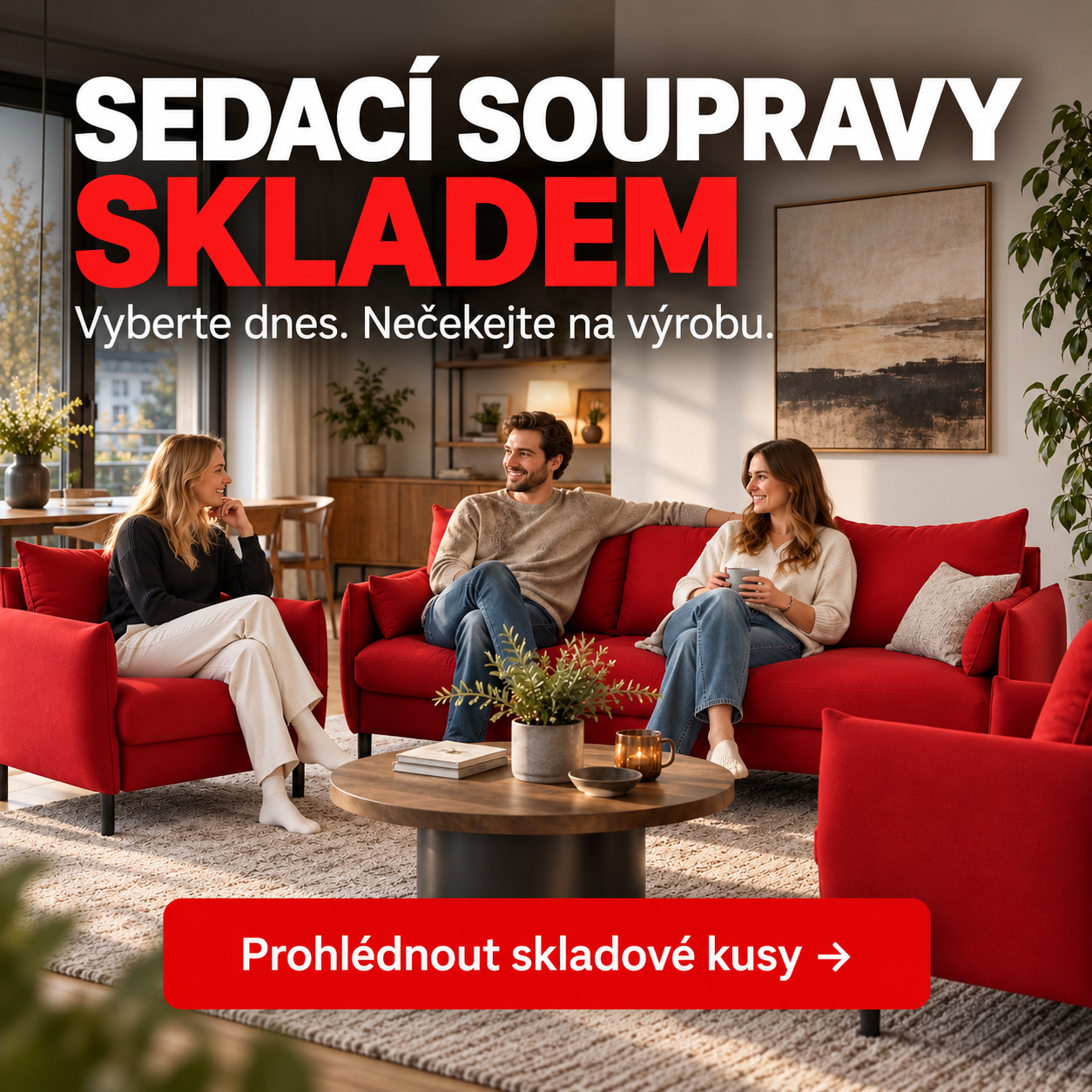 Sedací soupravy skladem bez dlouhého čekání