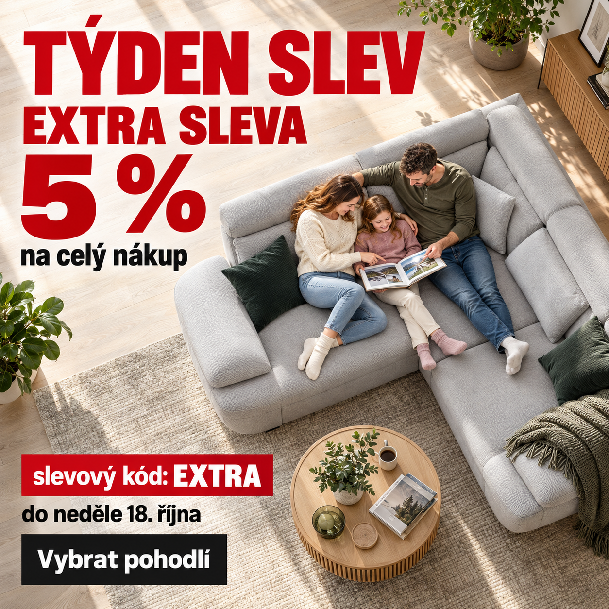Týden slev s kódem EXTRA na celý nákup