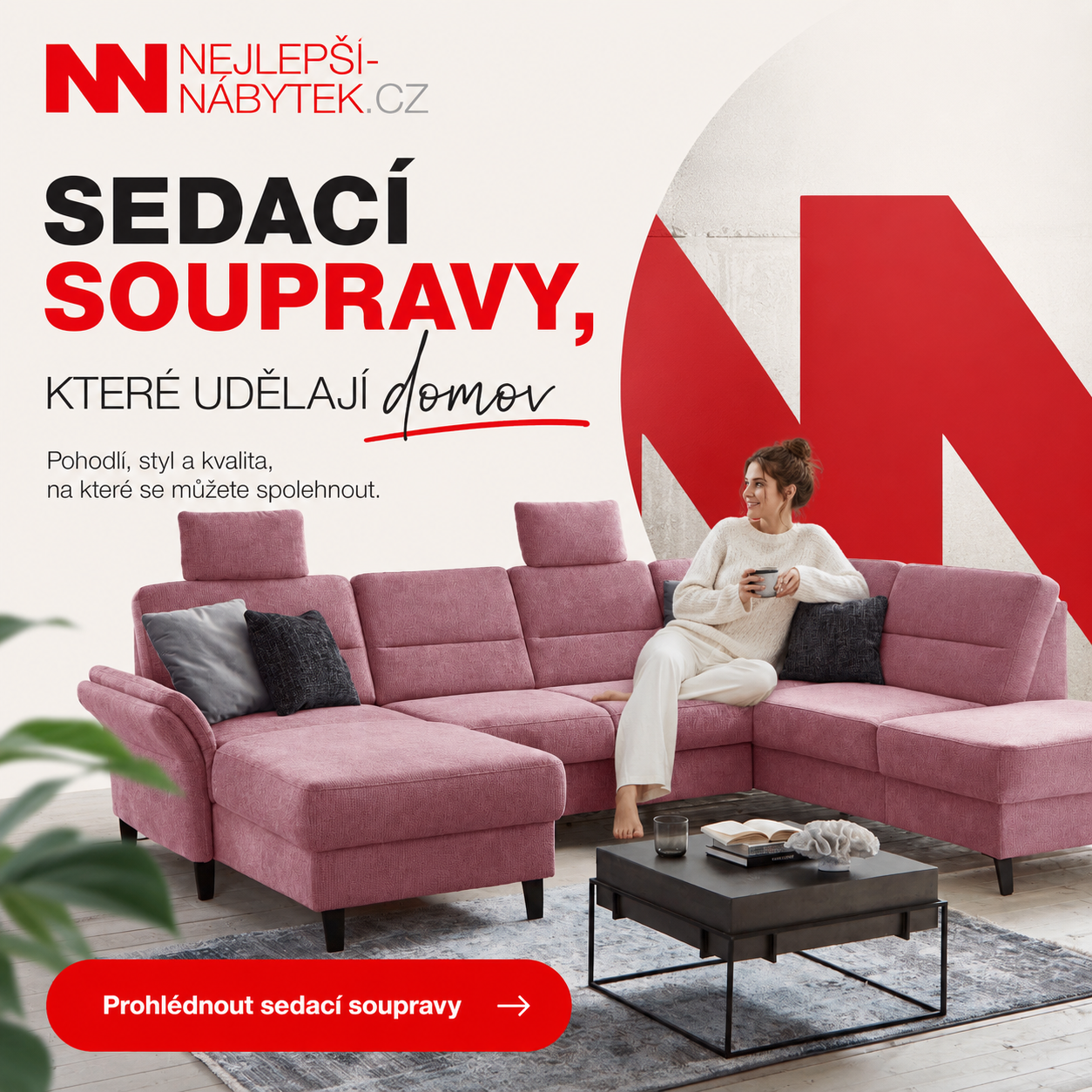 Sedací soupravy pro pohodlný obývací pokoj
