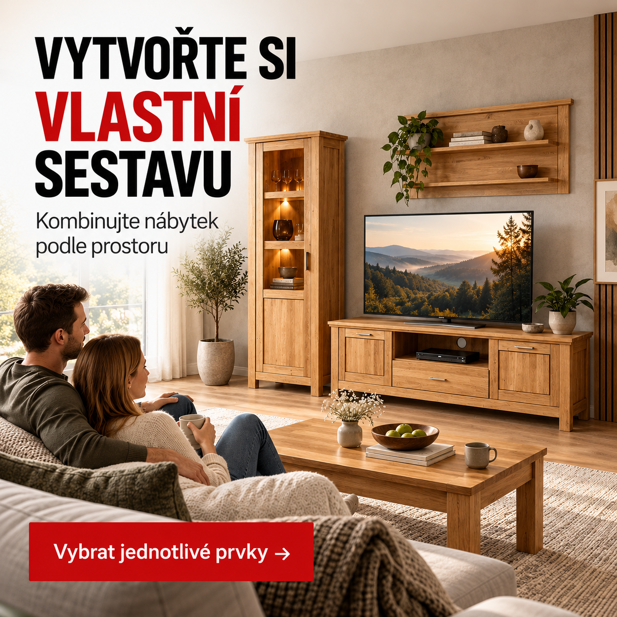 Vlastní sestava nábytku do obývacího pokoje