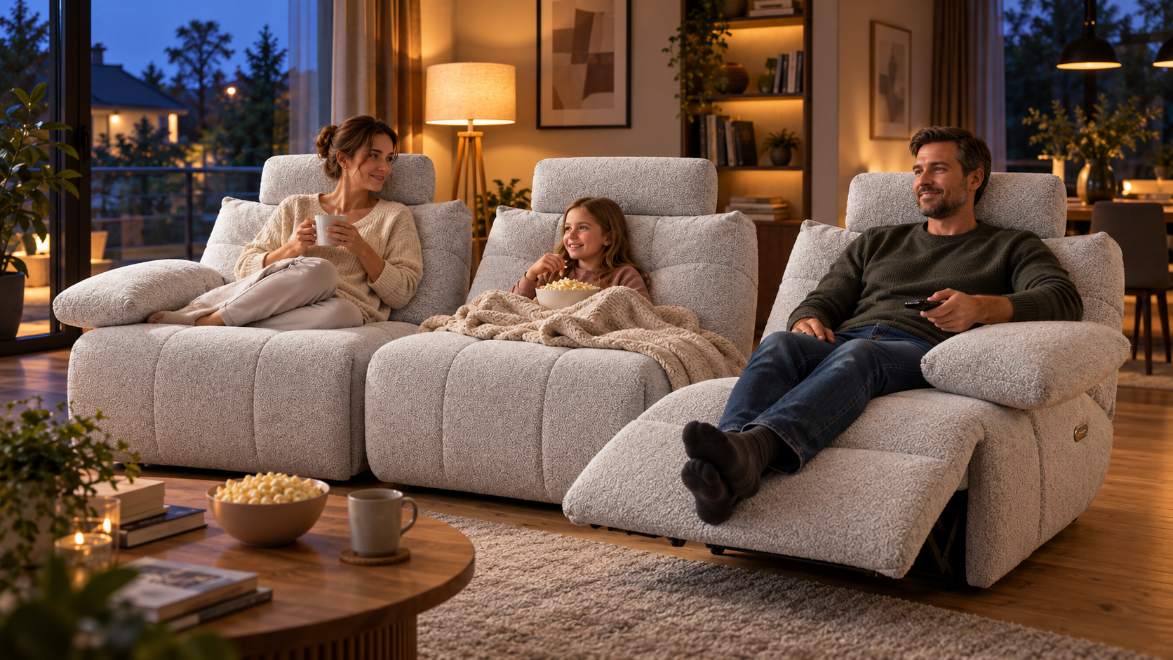 Modulární sedací souprava Home Cinema s elektrickým polohováním