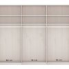 Šatní skříň s posuvnými dveřmi MARLOW se zrcadlem, 3-dveřová – 250 cm, bílá