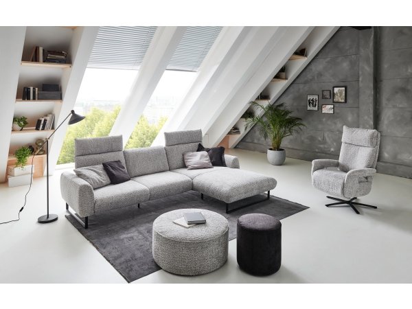 Designová rohová sedací souprava ROMA s ohebnými opěrkami