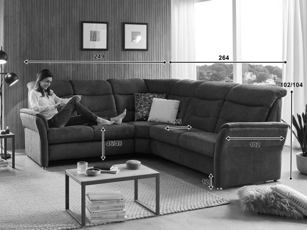 Rohová sedací souprava LOUIS