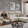 Rohová sedací souprava MONOPOLI s motorovou relaxační funkcí