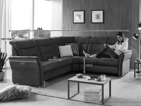 Rohová sedací souprava LOUIS