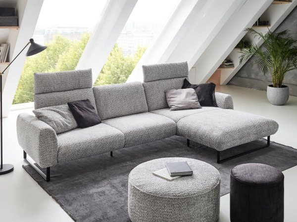 Designová rohová sedací souprava ROMA s ohebnými opěrkami