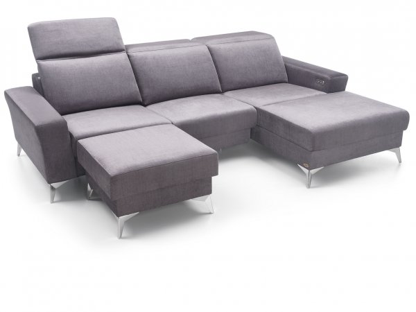 Designová rohová sedací souprava s funkcí relax DIVERSO