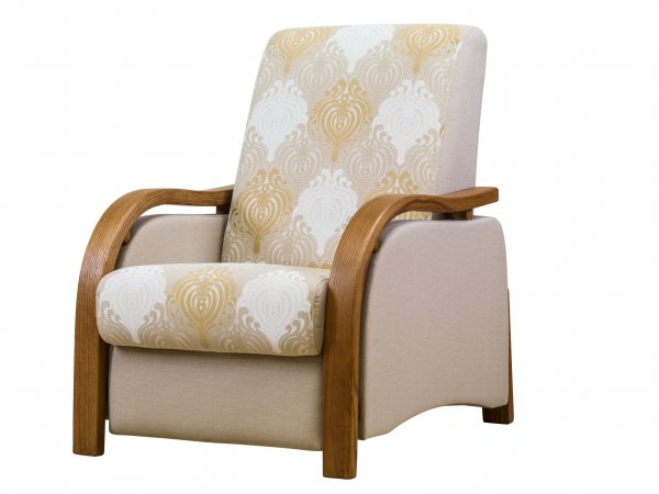 Křeslo s dřevěnými područkami KLASIK VIII