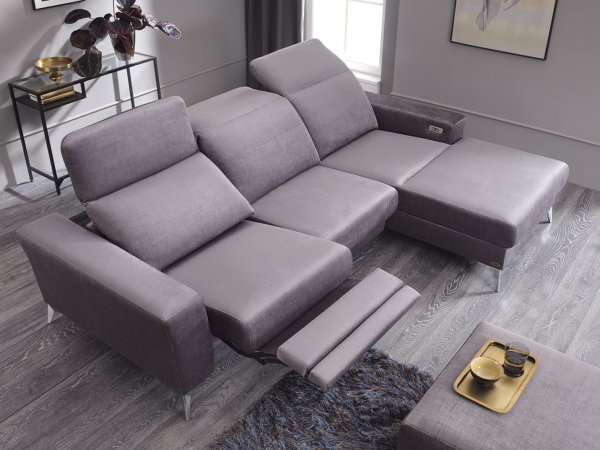 Designová rohová sedací souprava s funkcí relax DIVERSO