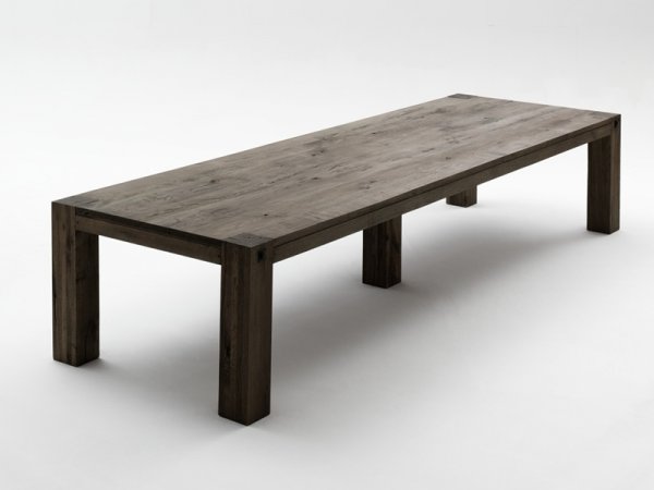 Jídelní stůl z masivu LEEDS tmavý dub bassano