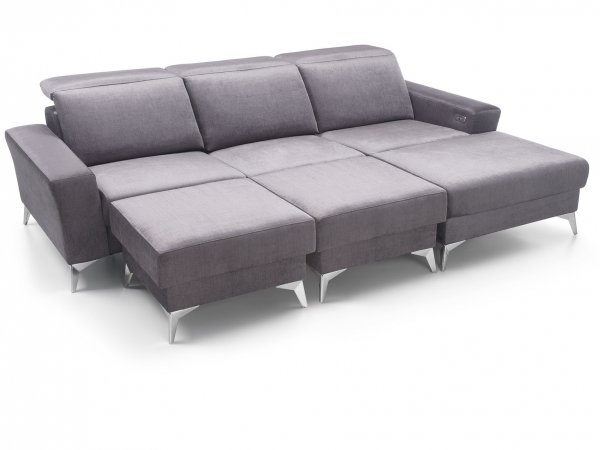 Designová rohová sedací souprava s funkcí relax DIVERSO