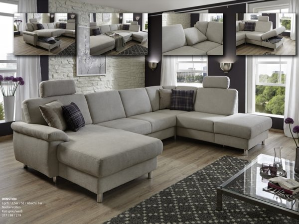 Rohová sedací souprava do U - WINSTON
