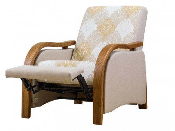 Křeslo s dřevěnými područkami KLASIK VIII