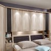 Moderní ložnice s nástavbou nad postelí LUXOR 2 dub segerau