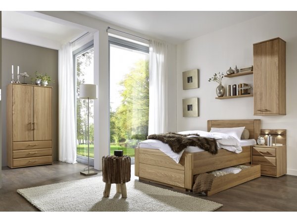 Ložnicová sestava pro jednu osobu LIDO dub/magnólie