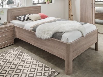 Postel pro jednu osobu BERN 100x200 cm dub trueffel