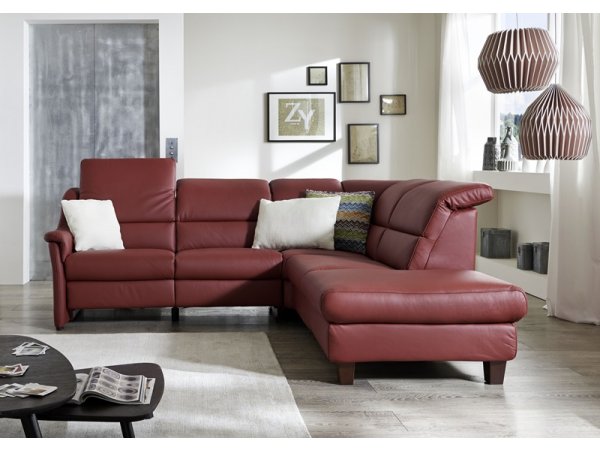 Kožená rohová sedací souprava SAMARA s funkcí relax