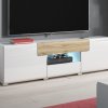 TV komoda TOLEDO dub San Remo/bílý lesk