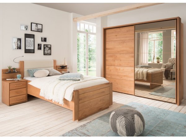 Skříň s posuvnými dveřmi se zrcadlem LIDO 1 olše