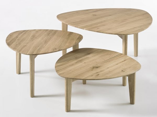 Sada tří konferenčních stolů z masivu CAMILLA dub přírodní