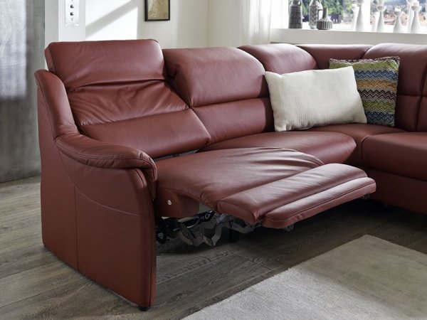 Kožená rohová sedací souprava SAMARA s funkcí relax