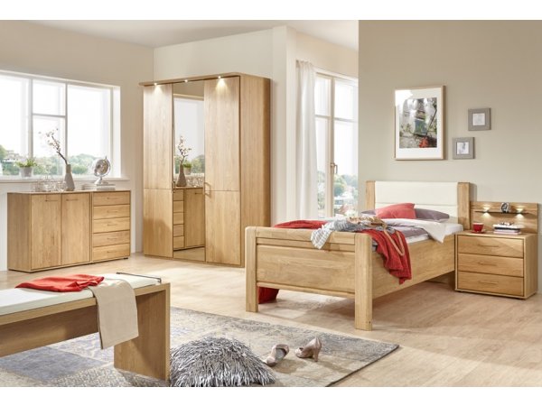 Ložnicová sestava pro jednu osobu LIDO dub/magnólie