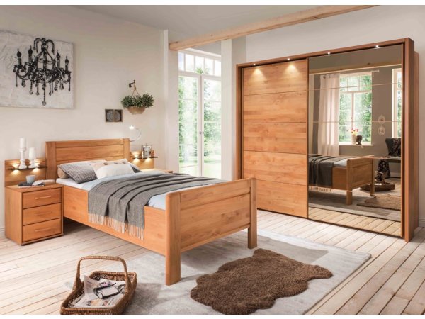 Skříň s posuvnými dveřmi se zrcadlem LIDO 1 olše