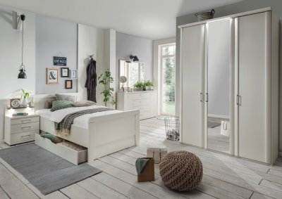 Ložnicová sestava pro jednu osobu BERN 2 alpská bílá