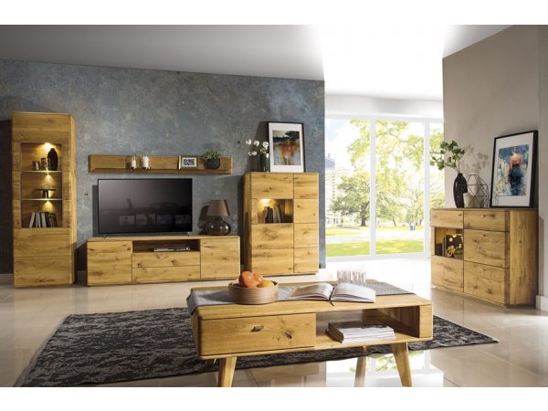 Dubový nábytek z masivu do obývacího pokoje a jídelny - DALLAS dub olejovaný