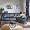 Kožená rohová sedací souprava PRISMA s funkcí relax