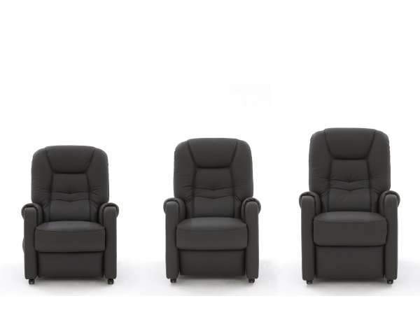 HENDRIK BASIC kožené luxusní polohovací křeslo