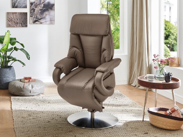 Kožené polohovací televizní křeslo MOOD FEEL XC