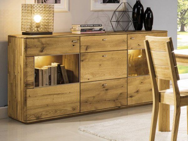 Dubový nábytek z masivu do obývacího pokoje a jídelny - DALLAS 3 dub olejovaný