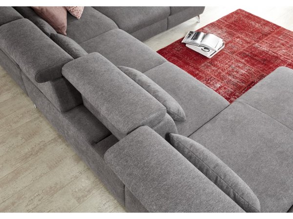 Rohová sedací souprava do tvaru U CAROLINA