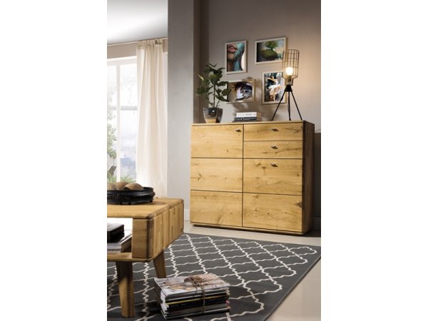 Dubový nábytek z masivu do obývacího pokoje a jídelny - DALLAS 6 dub pálený olejovaný
