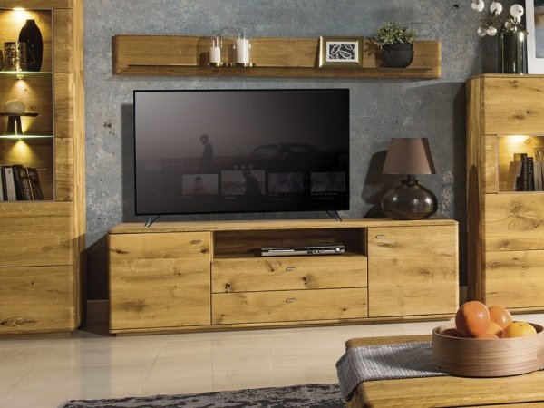 Dubový nábytek z masivu do obývacího pokoje a jídelny - DALLAS 7 dub pálený olejovaný