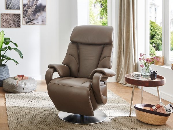 Kožené polohovací televizní křeslo MOOD FEEL XC