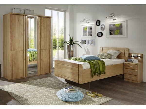 Šatní skříň se zrcadlem a osvětlením INSBRUCK olše