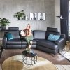 Kožená rohová sedací souprava PRISMA s funkcí relax
