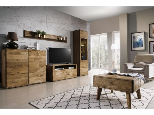 Dubový nábytek z masivu do obývacího pokoje a jídelny - DALLAS 3 dub olejovaný