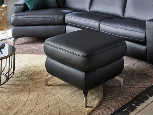 Kožená rohová sedací souprava PRISMA s funkcí relax