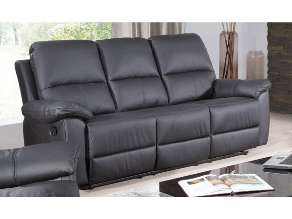 Kožená sedací souprava s funkcí relax TRIPOLIS 3+1+1