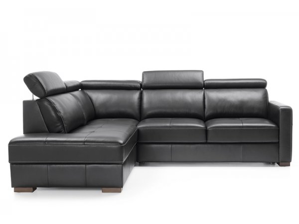 Kožená rohová rozkládací sedací souprava CROSS